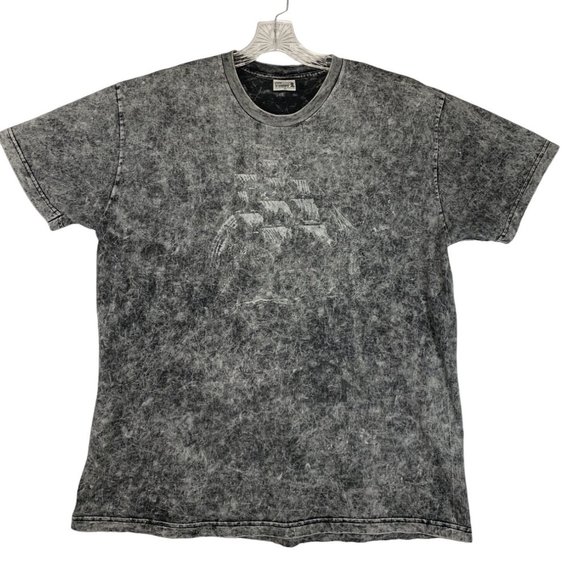 VTG The Hammer T Shirt Mens Acid Wash Tee Size XL Y2K Ash Black Gray - Picture 3 of 13